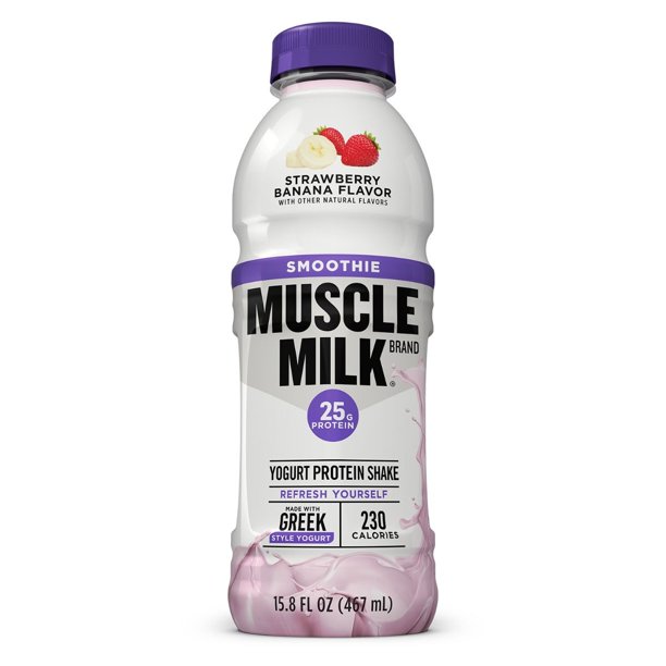 Muscle Milk Smoothie Protein Yogurt Shake, Strawberry Banana, 25g