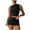 Black, variant on WRKEKC Two Piece Sets for Women Yoga Workout Set with High Waist Top and Pants for Outdoor Casual and Fitness Exercise