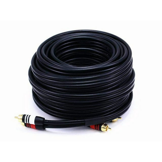 Cable de audio Monoprice Premium de 2 conectores RCA a 2 conectores RCA de 50 pies
