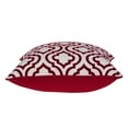 thumbnail image 3 of Parkland Collection PILA11018P Housse de Coussin de Transition Carrée Rouge et Blanc avec Insert en Poly - 20 x 20 x 7 Po., 3 of 3