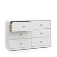 thumbnail image 4 of Storkcraft Santos 6 Drawer Nursery Double Dresser, White, 4 of 12