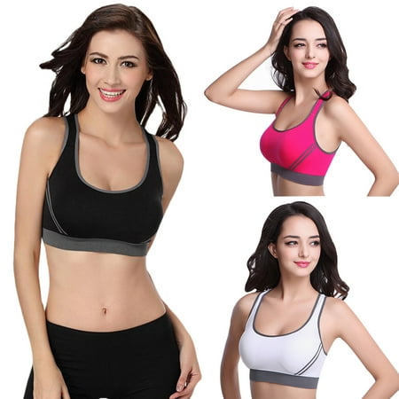 Padded Sport Bra Sports Bra Women's Plus Size Sports Bra For Women Jogging Yoga Sports Bra Padded Underwear Tennis Vest Top ()