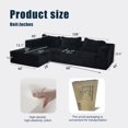 thumbnail image 5 of Sectional Sofas Cloud Sectional Couch with L-Shape Chaise,Modern Modular Sofa with Deep Seat, Upholstered Couches for Living Room Bedroom,No Assembly Required, Black (Plush Corduroy Fabric),Large Sec, 5 of 11