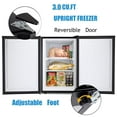 thumbnail image 4 of KNDKO 3.2Cu.ft Upright Freezer, Small Freezer with Removable Shelves, Adjustable Thermostat for Home/Kitchen/Office, SILVER, 4 of 8