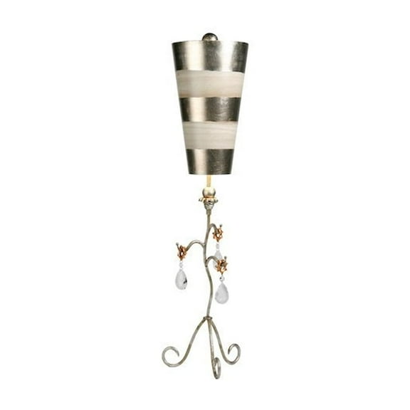 Lucas McKearn Tivoli Traditional Crystal Table Lamp in Cream and Silver