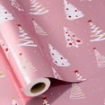 thumbnail image 1 of Rollo de papel para envolver el árbol de Navidad rosa de Burymento, 43 x 10 m, 1 of 6