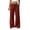 Wine, variant on yeiolnoer Wide Leg Pants for Women Casual Cotton Linen Pants Drawstring Elastic Waist Pleated Pants with Pockets for Fall(Yellow,X-Large)