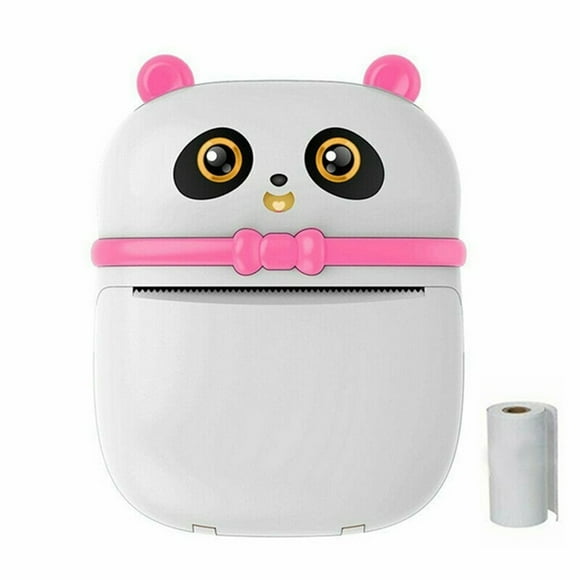 Amdohai Portable Thermal Printer Panda-shaped Mini Pocket Wireless BT Label Photo Printers Fast Printing For Photo Album DIY Home Office Use