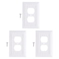 thumbnail image 4 of Lipstore 3 Pcs Housses de Prise Électrique Housses d'Assiette Robustes Décoratives Assiettes Murales 2 Trous Blanc, 4 of 8