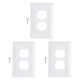thumbnail image 4 of 3 cubiertas para tomacorrientes eléctricos, accesorio para tomacorriente de pared exterior, placa de tomacorriente 2 agujeros blanco, 4 of 9