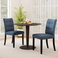 thumbnail image 4 of Gymax 2PCS Tufted Dining Chairs Upholstered Kitchen Armless Side Chairs w/Padded Seat, 4 of 8