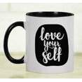 thumbnail image 6 of Inkdotpot Love Yourself 11 Oz Ceramic Coffee Mug Funny Novelty Gift For Friends BFF-Black, 6 of 6