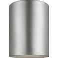 thumbnail image 2 of Sea Gull Cylinders Outdoor Ceiling Light in Painted Brushed Nickel, 2 of 2