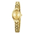 thumbnail image 3 of Reloj de cuarzo para mujer con esfera de diamantes de imitación | Reloj de pulsera para uso diario | Brazalete de acero inoxidable | Caja de 21 mm, ideal para muñecas pequeñas, 3 of 9