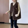 thumbnail image 2 of Lovskoo Womens Sherpa Vest Casual Warm Fuzzy Faux Shearling Vest Sleeveless Fleece Jacket Pockets Teddy Coat Gilet for Winter Coffee, 2 of 5
