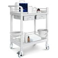 thumbnail image 7 of Joreek Mobile Utility Cart with Wheels, 2-Shelf Heavy-Duty Rolling Cart, 330lbs Max Load Capacity, Includes Dirt Buckets and 2 Drawers for Beauty Salons, Homes, and Medical Use, 7 of 7