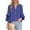 Sky Blue, variant on Stamzod 3/4 Length Sleeve Womens Tops V Neck Henley Shirt Dressy Casual Blouses Trendy Vacation Clothes Gray M