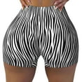 thumbnail image 2 of Fuzoiu Zebra Skin Print Women's Workout Shorts,Workout Biker Shorts Women,Exercise Fitness Shorts,Scrunch Short, Athletic Shorts for Gym Yoga Running Sport Active-X-Large, 2 of 8