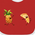 thumbnail image 4 of Inktastic Pineapple Chasing Pizza Boys or Girls Baby Bib, 4 of 4