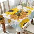 thumbnail image 4 of Coolnut Daisy Flower Tablecloth, Waterproof Washable Polyester Square Table Cover, Durable Tablecloth for Kitchen Dining Table Party Decor, 54"X 72", 4 of 7