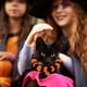 thumbnail image 2 of Collar de gato con temática de Halloween, diseño de campana, Collar de gato de calabaza, decoración del cuello para mascota, 2 uds., 2 of 6