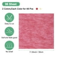 thumbnail image 3 of 96 Pack Korean Cotton Wrapping Flower Paper - Floral Wrapping Paper (11.8x11.8inches, Beige+Red), 3 of 6