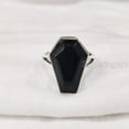 thumbnail image 4 of NEW coffin ring natural black onyx ring 925 sterling silver rings dainty ring gemstone ring bohemian jewelry handmade ring coffin black onyx ring onyx ring wedding ring thanksgiving ring promise ring, 4 of 7