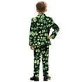 thumbnail image 3 of Xoenoiee Shamrock Heart Print Kids Suits for Boys St. Patrick's Day 2 Piece Tuxedo Including Jacket and Pants for Festive Gatherings Wedding, 6-7 Years, 3 of 7