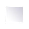 thumbnail image 1 of Elegant Decor MR43640GR 36 x 40 in. Metal Frame Rectangle Mirror, Grey, 1 of 1