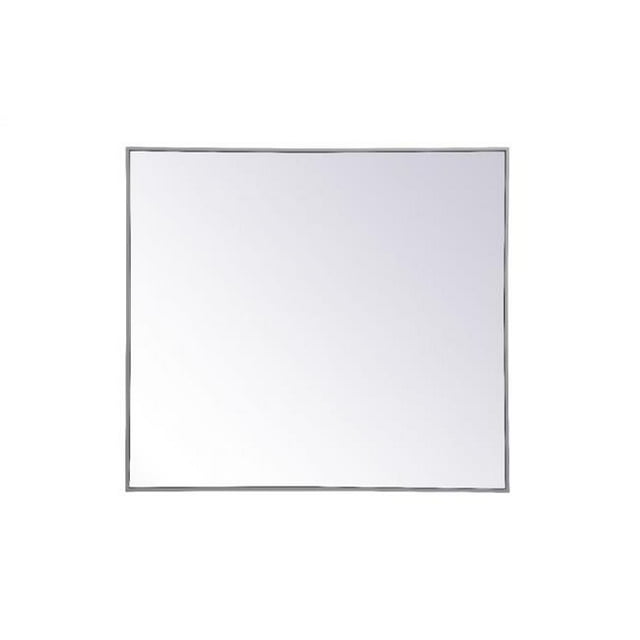 Elegant Decor MR43640GR 36 x 40 in. Metal Frame Rectangle Mirror, Grey