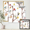 thumbnail image 4 of Designart 'Little Birds and Fall Trees' Traditional Framed Canvas Wall Art Print, 4 of 5