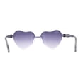 thumbnail image 2 of Girls Child Size Rimless Heart Shape Plastic Sunglasses Black, 2 of 4