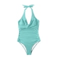 thumbnail image 5 of Antinous Ladies Solid Swim Off-Shoulder Back Chest Padding Modest Apparel, 5 of 5
