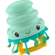 Fisher-Price Squishseas Silicone Jellyfish Rattle & Teether Activity Toy for Newborn Baby