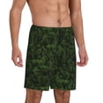 thumbnail image 2 of Kdxio Christmas Tree Branches Print Mens Sleep Shorts Bottoms Soft Comfy Pajama Wear Pants with Drawstring Pockets, 2 of 7
