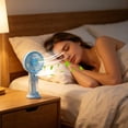 thumbnail image 6 of MMJ Portable Fan Handheld Misting Mini Rechargeable Spray Cooler Detachable Base USB Quiet Motor 6.38x3.03x2.60in Travel Outdoor Desk Summer, 6 of 7