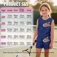 thumbnail image 7 of chaqlin Moon Capybara T-Shirt and Shorts Outfit Set for Girls 5-14 Years - Two Piece Summer Short Set Outfit - Girls Sleeveless Tank Top Running Walking Activewear, 7 of 7