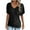 Black, variant on Besolor Summer Tunic Tops for Women V Neck Short Sleeve Eyelet Shirts Casual Going out Dressy Blouses