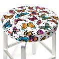 thumbnail image 3 of Susaid Colorful Flying Butterflies Print Elastic Bar Stool Cover Personalized Washable Stool Cover for Barbershop Home Bar Kitchen-14 inch, 3 of 7