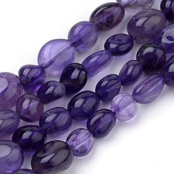 Natural Amethyst Beads Strands Oval 6~12x5~8x3~8mm Hole: 1mm about 50~57pcs/strand 15.7 inch
