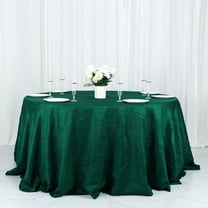 BalsaCircle 132" Hunter Green Crinkled Accordion Taffeta Round Tablecloth Wedding Party Events Decorations Supplies