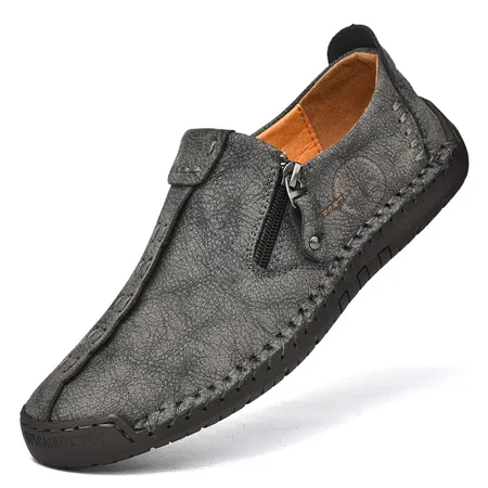 

Men‘s Vintage Lightweight Breathable Handmade Loafer Shoes For Outdoor