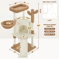thumbnail image 3 of Árbol para gatos Yaheetech de 107 cm con poste rascador multinivel, 3 of 9