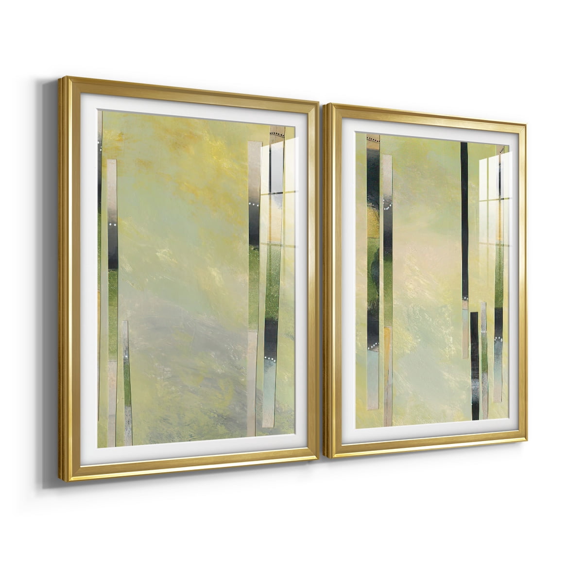 Wexford Home Neutral Assemblage III Premium Framed Print, 30.5" x 42.5" - Ready to Hang, Gold (Set of 2)