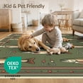 thumbnail image 4 of ODIKA Fish Fishing Vintage Lure Trout Tackle Border Bathroom Doormat for Playroom, Bedroom, Reading Nook, Pet Friendly & Kids Safe Play, 4 of 7