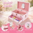 thumbnail image 4 of Musical Jewelry Box with Ballerina Music Jewelry Box Decorative Musical Jewelry Organizer Box with Drawer Birthday Christmas Present for Little Girl, 4 of 11