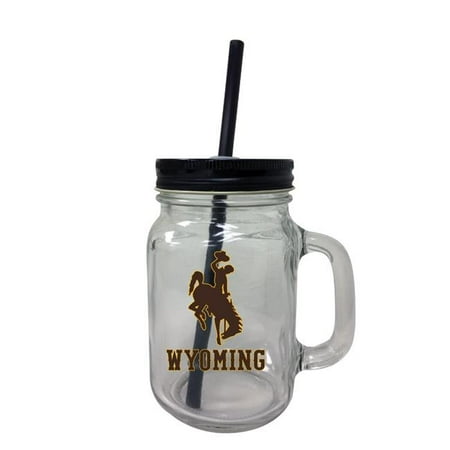

R & R Imports TBM-C-WY19 16 oz Wyoming Cowboys Mason Jar Tumbler