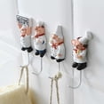 thumbnail image 4 of Juego de 4 ganchos de pared de resina para figura de chef francés TUNC Sencillez, 4 of 5