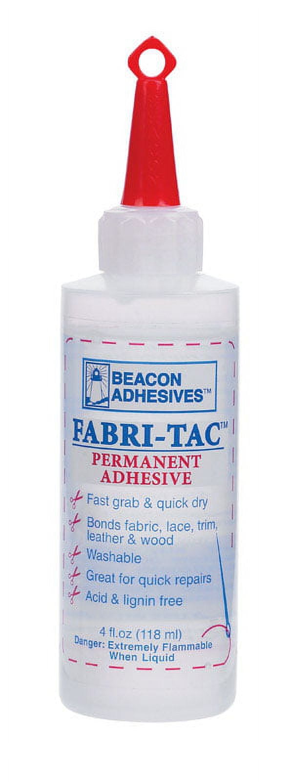 Beacon Fabri-Tac Permanent Adhesive, 4 oz. Bottle
