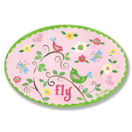 Stupell Industries The Kids Room Fly Birds And Flowers Oval Wall Plaque